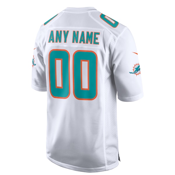 Miami Dolphins Nike Custom Game Jersey - White - Image 3