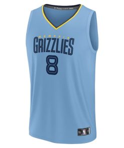 Alternative view of Jaren Jackson Jr. Memphis Grizzlies  Fast Break Replica Jersey - Light Blue - Statement Edition