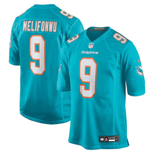 Ifeatu Melifonwu Miami Dolphins Nike Team Game Jersey - Aqua