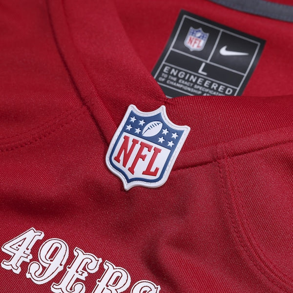 Mac Jones San Francisco 49ers Nike Team Game Jersey - Scarlet - Image 4