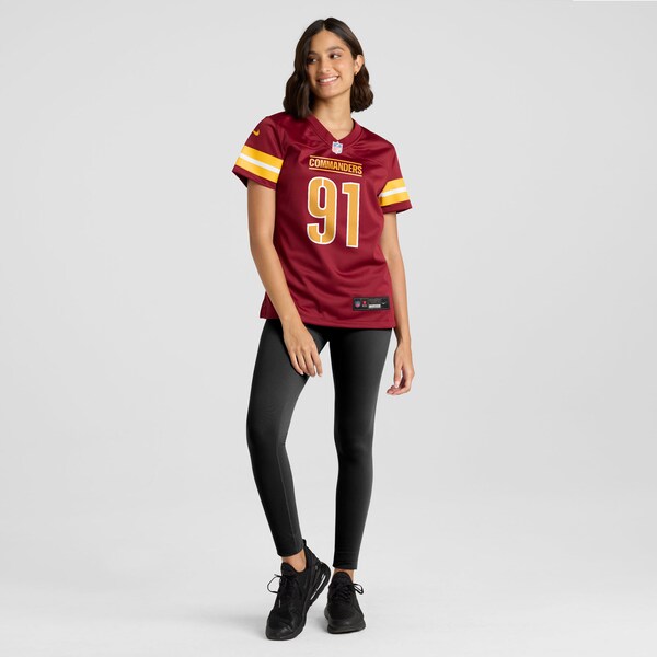 Carl Davis Jr. Washington Commanders Nike Women's Team Game Jersey - Burgundy - Image 5