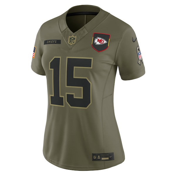 Patrick Mahomes Kansas City Chiefs Nike Women's 2025 Salute to Service Limited Jersey - Olive - Image 2