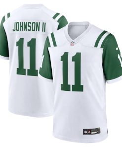 Alternative view of Jermaine Johnson II New York Jets Nike Classic Alternate Game Jersey - White