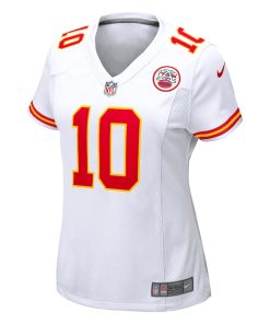 Alternative view of Isiah Pacheco Kansas City Chiefs Nike Women's Away Game Player Jersey - White