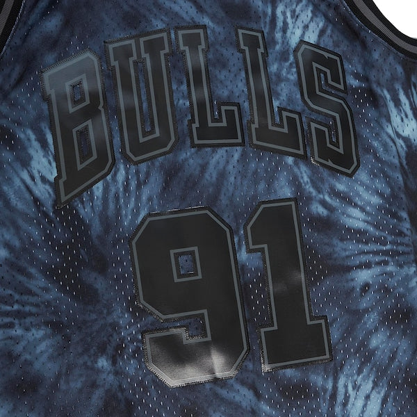Dennis Rodman Chicago Bulls Hardwood Classics 1995/96 Tie-Dye Swingman Jersey - Black - Image 5