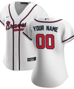 Atlanta Braves Nike Women's Home Replica Custom Jersey - White