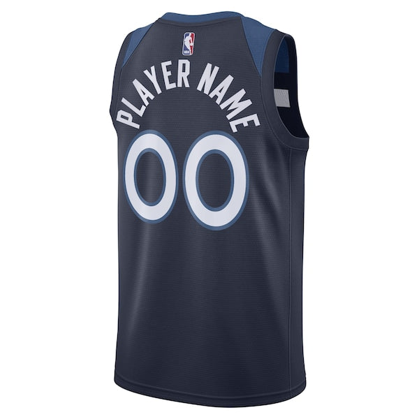 Minnesota Timberwolves Nike Swingman Custom Jersey Navy - Icon Edition - Image 3
