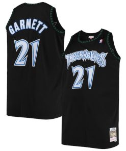 Kevin Garnett Minnesota Timberwolves 1997/98 Big & Tall Hardwood Classics Swingman Jersey - Black