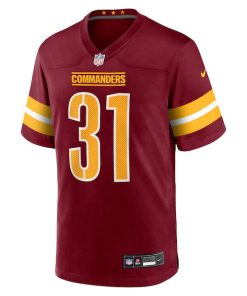 Alternative view of Jonathan Jones Washington Commanders Nike Team Game Jersey -  Burgundy