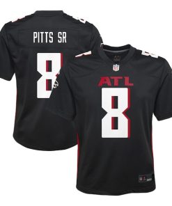 Kyle Pitts Sr. Atlanta Falcons Nike Youth Team Game Jersey - Black