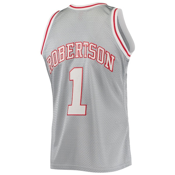 Oscar Robertson Milwaukee Bucks 75th Anniversary 1971/72 Hardwood Classics Swingman Jersey - Silver - Image 3