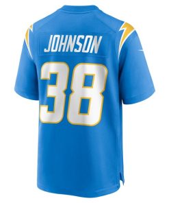 Alternative view of Emany Johnson Los Angeles Chargers Nike Team Game Jersey -  Powder Blue