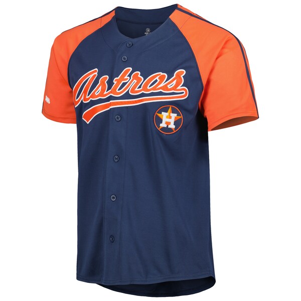 Houston Astros Stitches Button-Down Raglan Fashion Jersey - Navy - Image 2