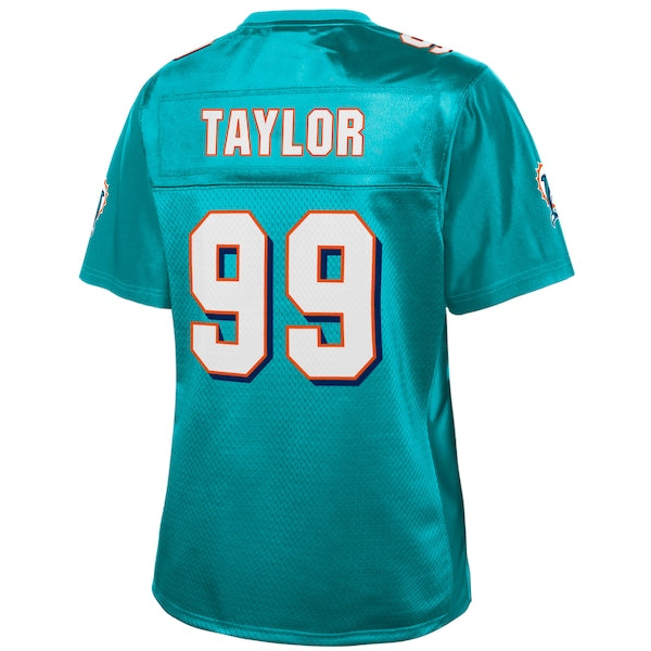 Jason Taylor Miami Dolphins NFL Pro Line Women's Retired Player Replica Jersey - Aqua - Image 3