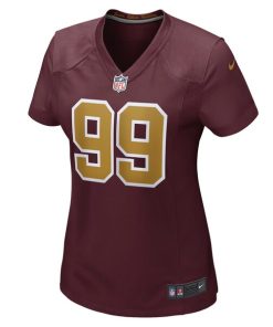 Alternative view of Chase Young Washington Football Team Nike Women's Alternate Game Jersey - Burgundy