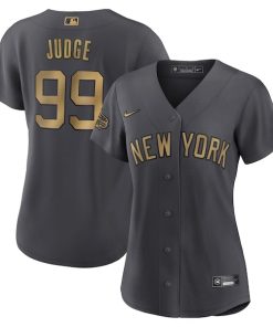 Aaron Judge New York Yankees Nike Women's 2022 MLB All-Star Game Replica Player Jersey - Charcoal