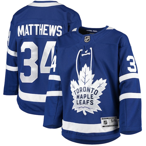 Auston Matthews Toronto Maple Leafs Youth Home Premier Player Jersey - Blue/Black - Image 5