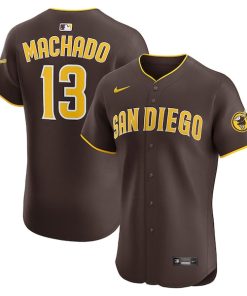 Manny Machado San Diego Padres Nike Road Elite Jersey - Brown/White