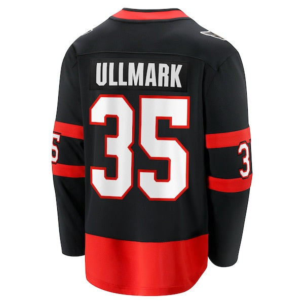 Linus Ullmark Ottawa Senators Home Premier Breakaway Player Jersey - Black - Image 3