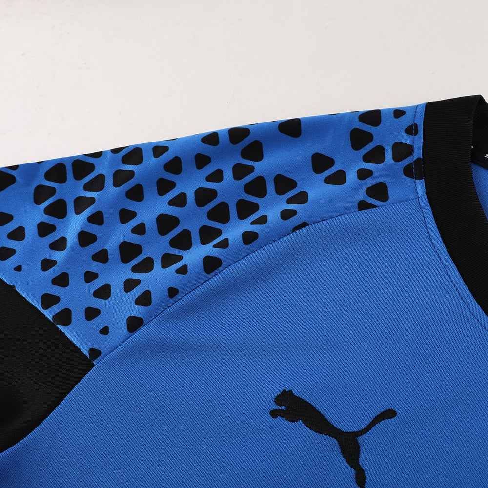Puma Short Sleeve Training Jersey Set-PD02- Dark Blue/Black - Image 5
