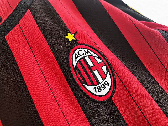 AC Milan Long Sleeve 2013-14 Vintage Jersey - Image 3