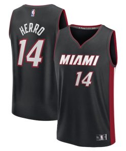 Tyler Herro Miami Heat  Fast Break Replica Player Jersey - Black - Icon Edition