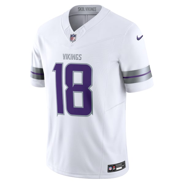 Justin Jefferson Minnesota Vikings Nike Alternate Vapor F.U.S.E. Limited Jersey - White/Purple - Image 3