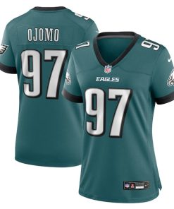 Alternative view of Moro Ojomo Philadelphia Eagles Nike Women's Team Game Jersey - Midnight Green