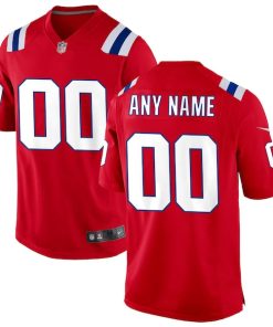 New England Patriots Nike Alternate Custom Jersey - Red
