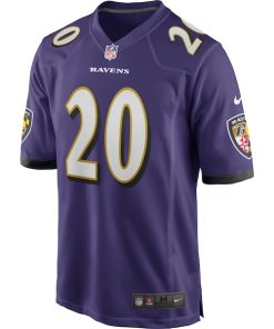 Alternative view of Ed Reed Baltimore Ravens Nike Game Retired Player Jersey - Purple