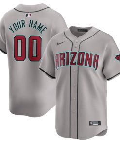 Arizona Diamondbacks Nike Away Limited Custom Jersey - Gray