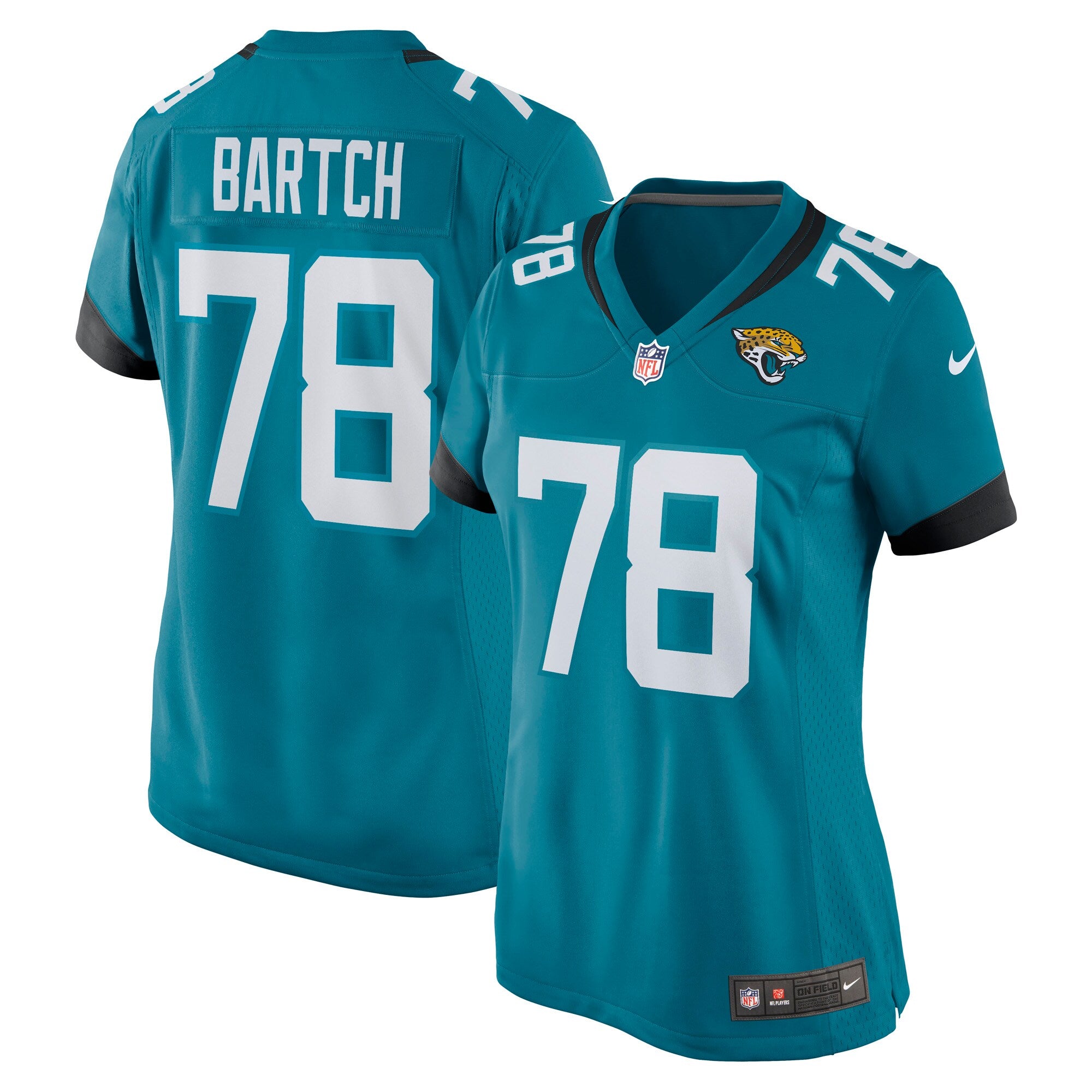 Ben Bartch Jacksonville Jaguars Nike Women's Game Jersey - Black/Teal - Image 5