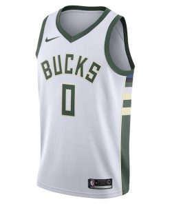 Alternative view of Damian Lillard Milwaukee Bucks Nike Unisex  Swingman Player Jersey - Association Edition - White