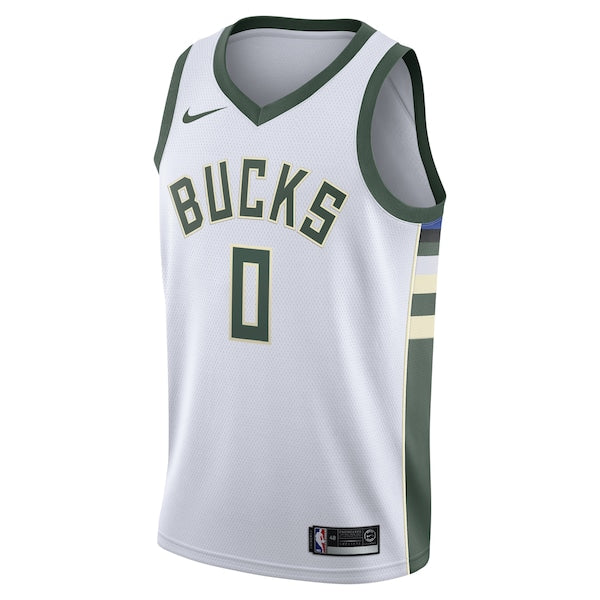 Damian Lillard Milwaukee Bucks Nike Unisex Swingman Player Jersey - Association Edition - White - Image 2