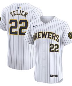 Christian Yelich Milwaukee Brewers Nike Alternate Alternate Elite Player Jersey - White