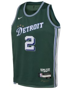 Alternative view of Cade Cunningham Detroit Pistons Nike Youth 2022/23 Swingman Jersey - City Edition - Green
