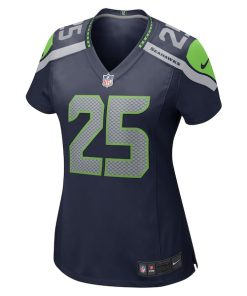Alternative view of Richard Sherman Seattle Seahawks Nike Women's Retired Game Jersey - College Navy
