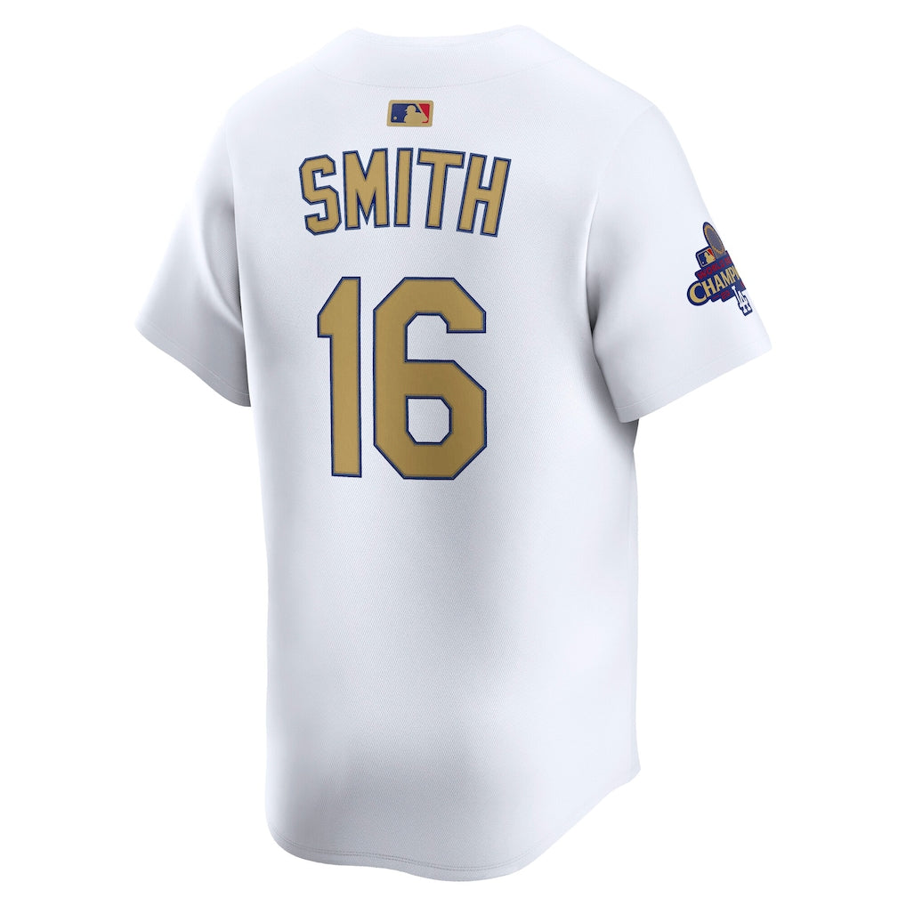 Will Smith Los Angeles Dodgers Nike 2025 Gold Collection Limited Jersey ยจC White - Image 3