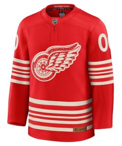 Alternative view of Detroit Red Wings  Centennial Premium Custom Jersey - Red