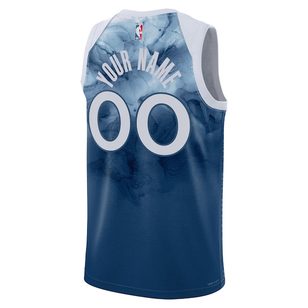 Minnesota Timberwolves Nike Unisex 2023/24 Custom Swingman Jersey - Blue - City Edition - Image 3