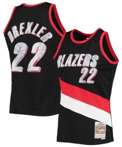 Clyde Drexler Portland Trail Blazers 1991/92 Hardwood Classics NBA 75th Anniversary Diamond Swingman Jersey - Black