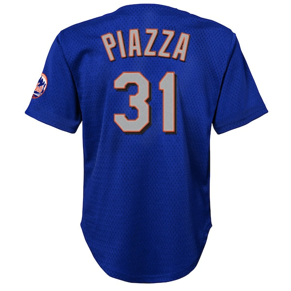 Mike Piazza New York Mets Youth Cooperstown Collection?Mesh Batting Practice Jersey - Royal - Image 3
