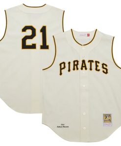 Roberto Clemente Pittsburgh Pirates Cooperstown Collection 1960 Authentic Jersey - Cream