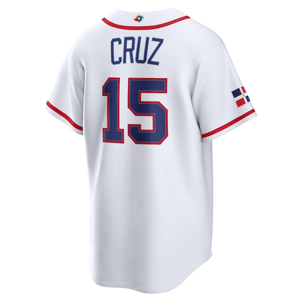 Oneil Cruz Dominican Republic Baseball Nike 2026 World Baseball Classic Home Stadium Jersey - White - Image 3