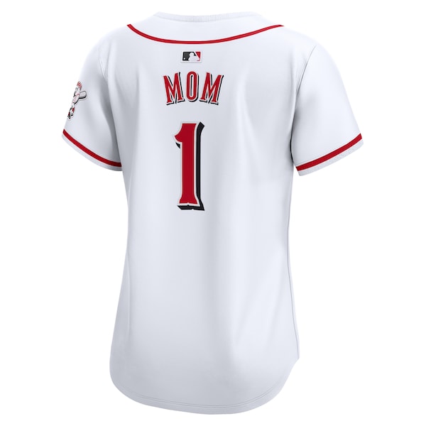 Cincinnati Reds Nike Women's #1 Mom Home Limited Jersey - White - Image 3