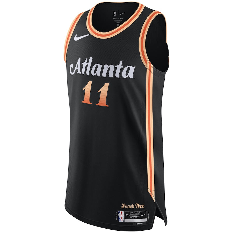Trae Young Atlanta Hawks Nike 2022/23 Authentic Jersey - City Edition - Black - Image 2
