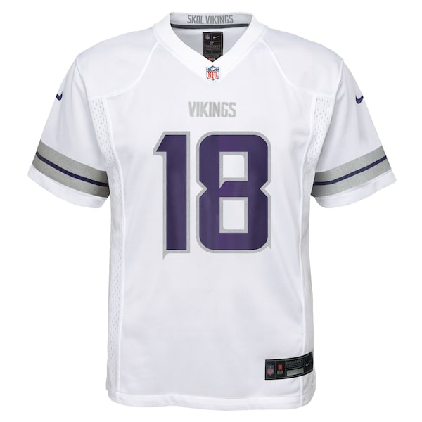 Justin Jefferson Minnesota Vikings Nike Preschool Alternate Player Game Jersey - White - Image 3