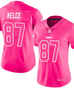 Travis Kelce Kansas City Chiefs Nike Women's Game Jersey - Pink