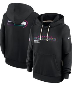 Seattle Seahawks Nike Women's 2025 NFL Crucial Catch Sideline Standard Issue Dri-FIT Hoodie - Black