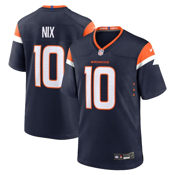 Bo Nix Denver Broncos Nike Alternate Game Jersey - Navy - Image 2
